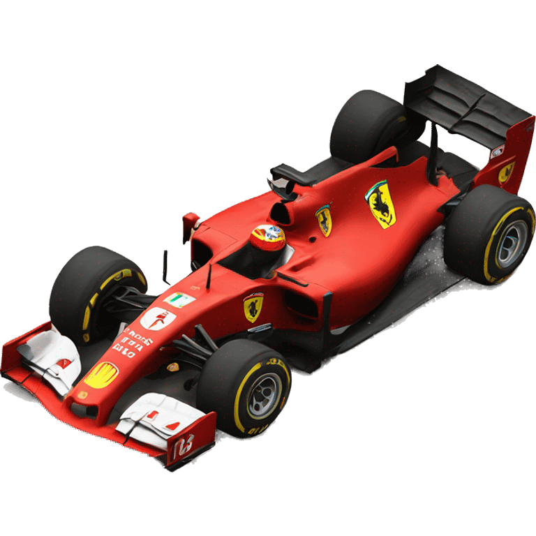 Ferrari f1 car with number 16 on front wing emoji