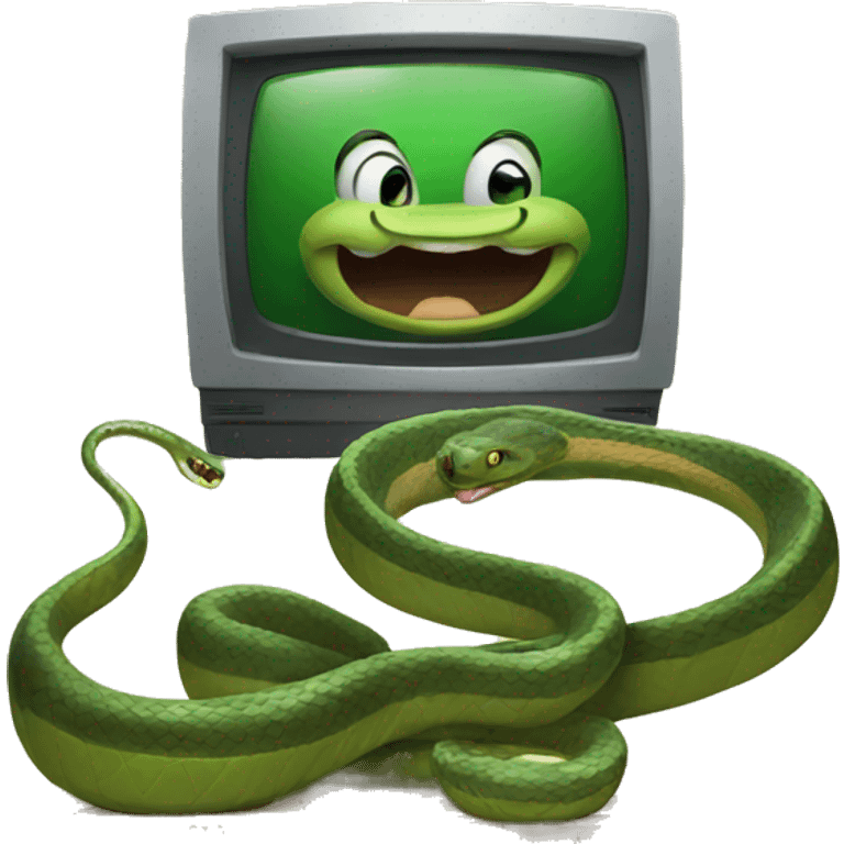 Snake with a tv emoji