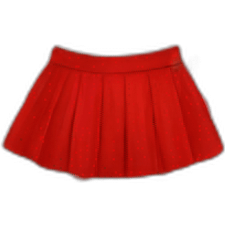 red skirt with white dots pattern  emoji