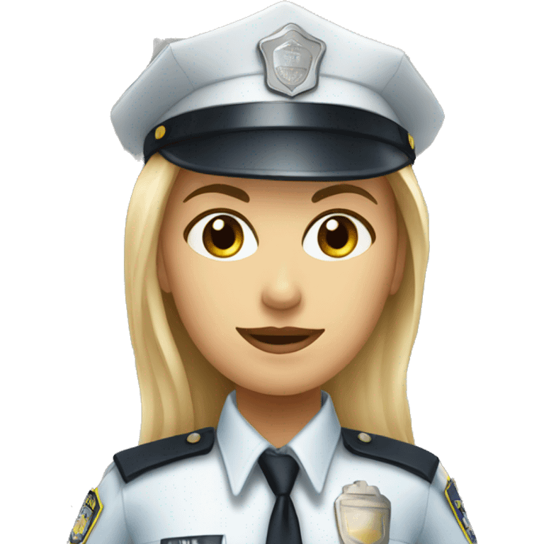 white policewoman in the city emoji