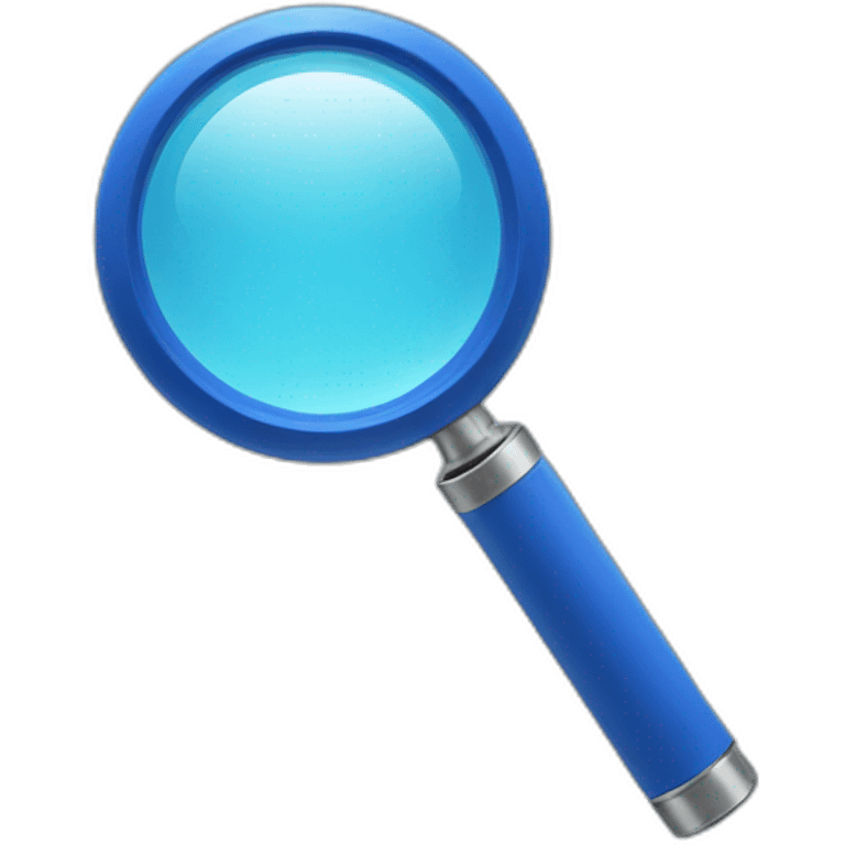 Magnifier blue emoji