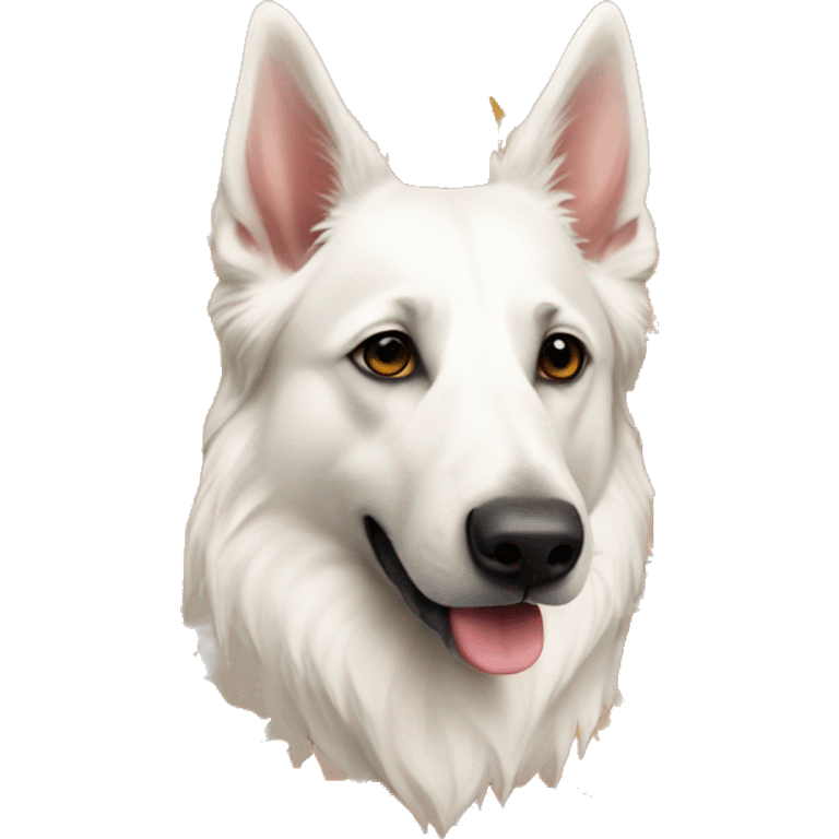 White swiss shepherd Autumn season emoji