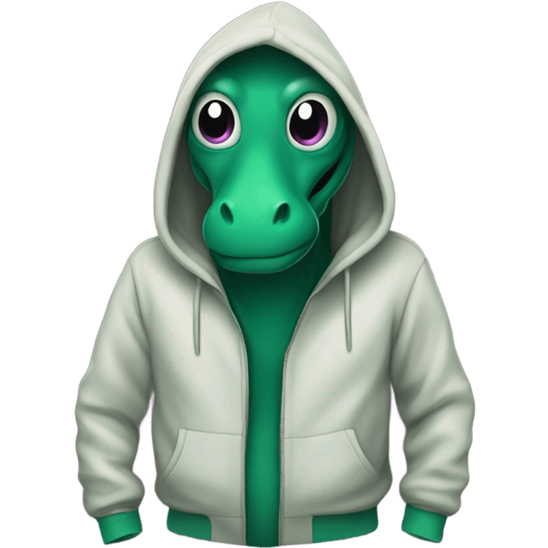 loch ness monster in a hoodie emoji