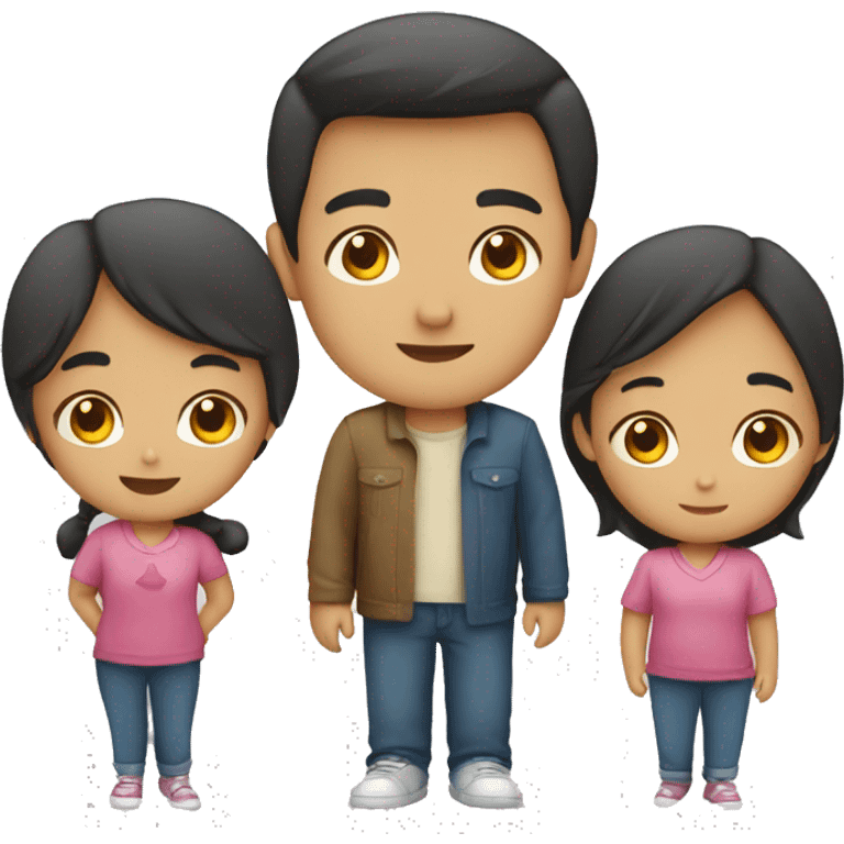 a family from philippines one mom one dad two sisters emoji