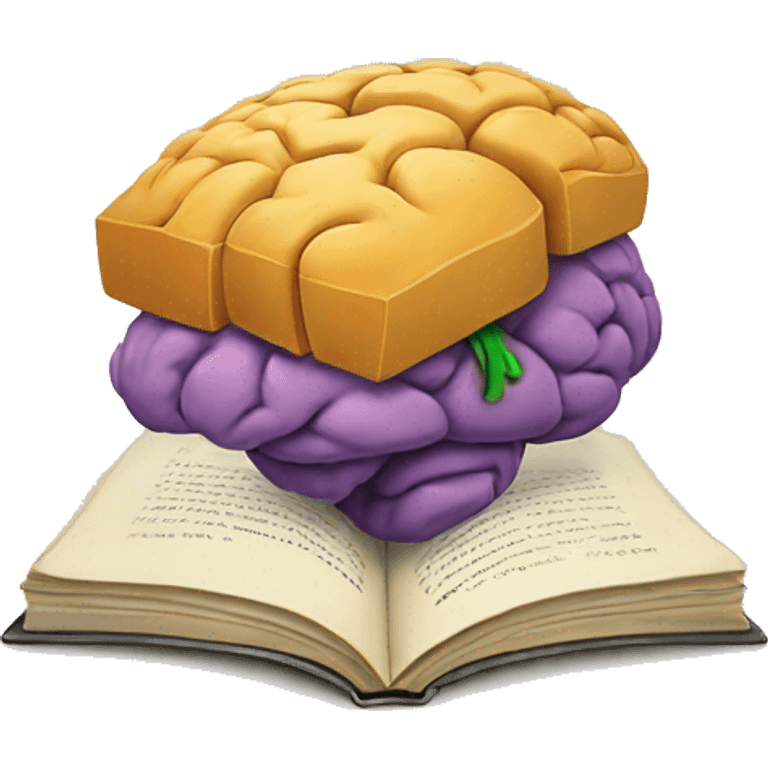 Book with brain emoji