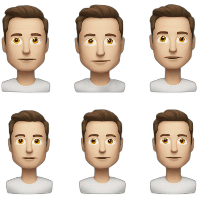 Elon Musk looking like a robot emoji