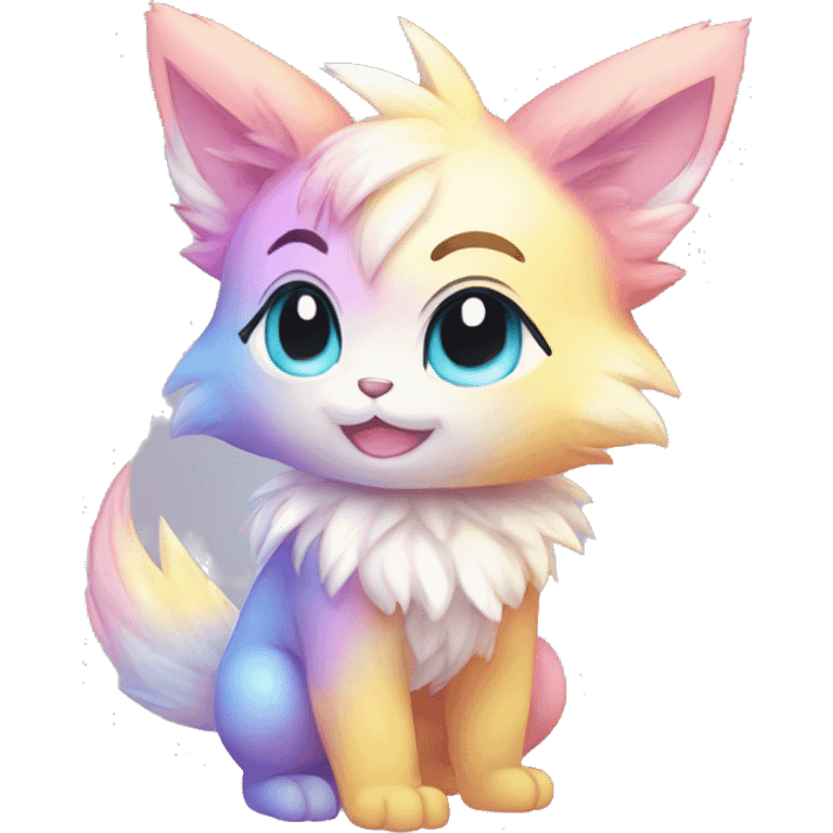 Anthro-Pastel-Gradient-Fur-Sona-Chibi-Shiny-Fakémon full body emoji