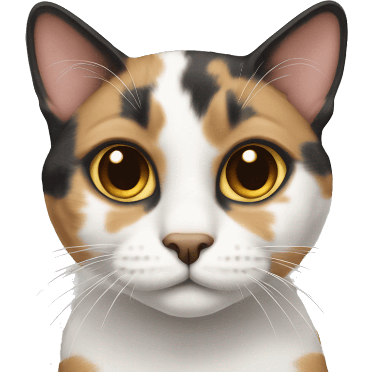 Diluted calico cat emoji