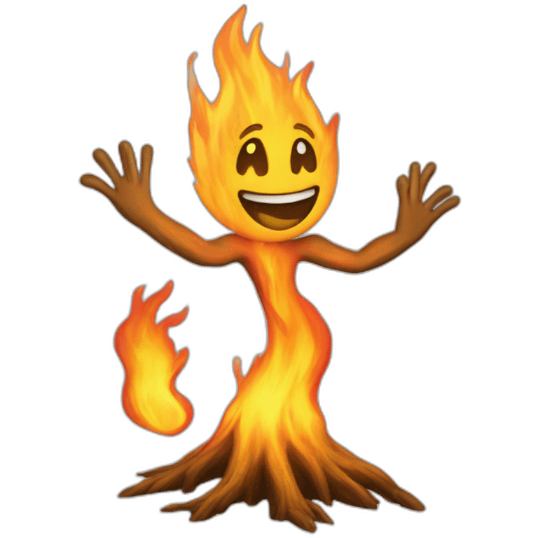 flaming dancing tree emoji