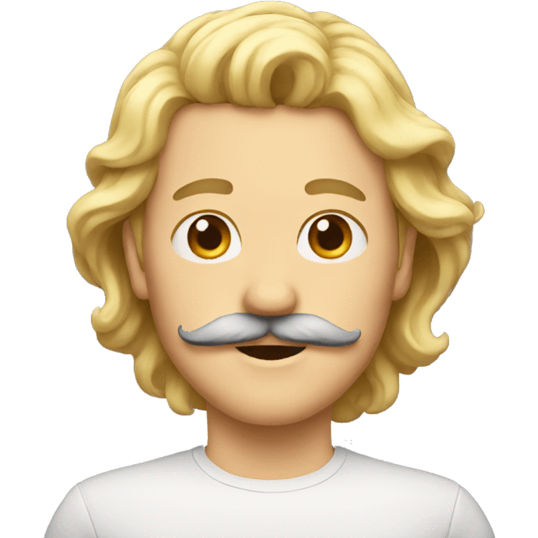 Blonde mustache emoji