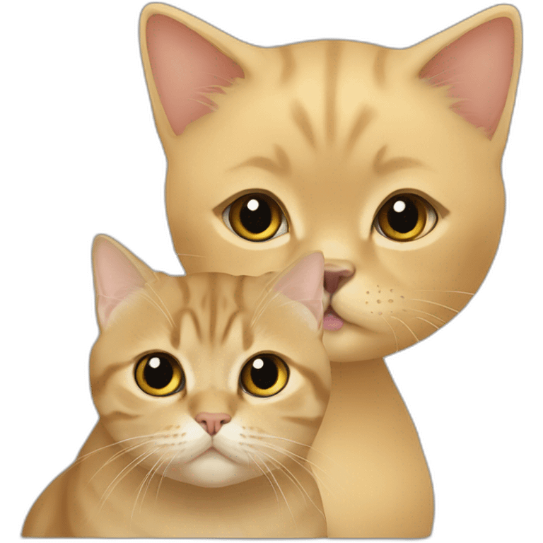 golden british shorthair and a young girl emoji