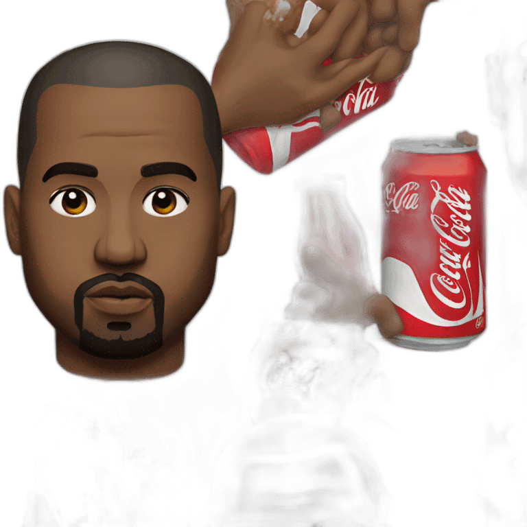 Kanye west qui boit du Coca-Cola emoji