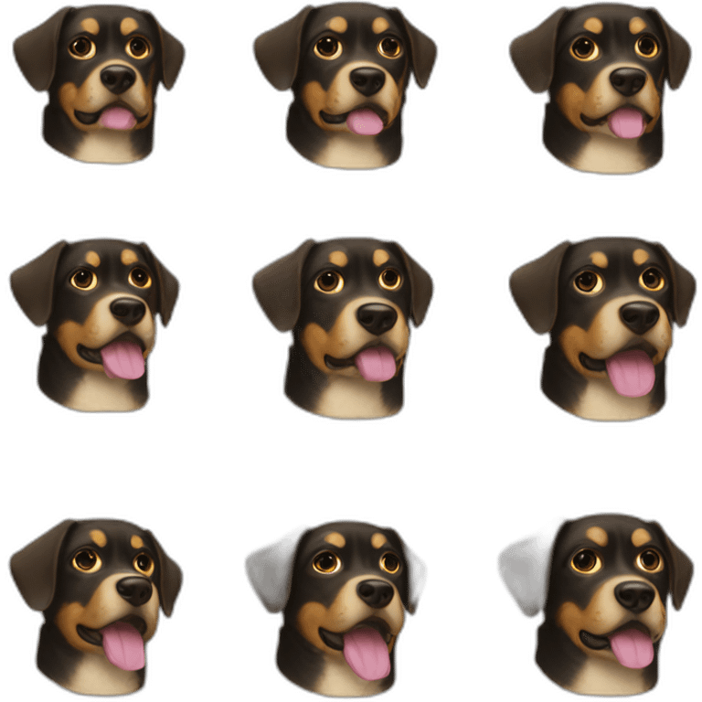 Chien noir macdo emoji