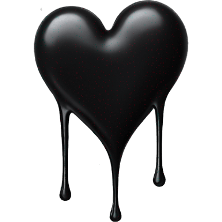 Black Dripping Heart emoji