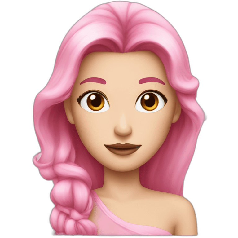 pink princess black eye long emoji