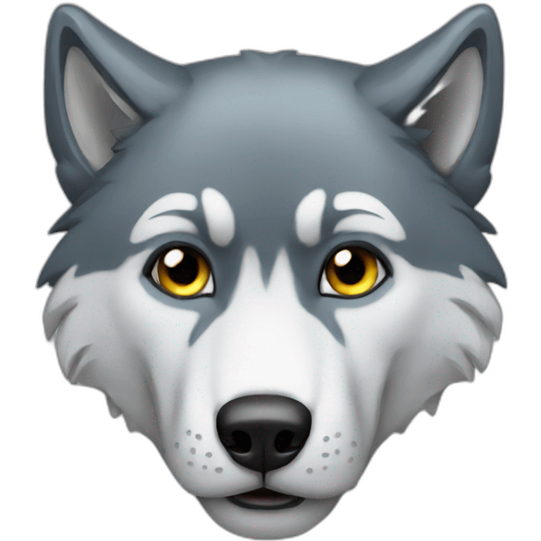 A wolf emoji