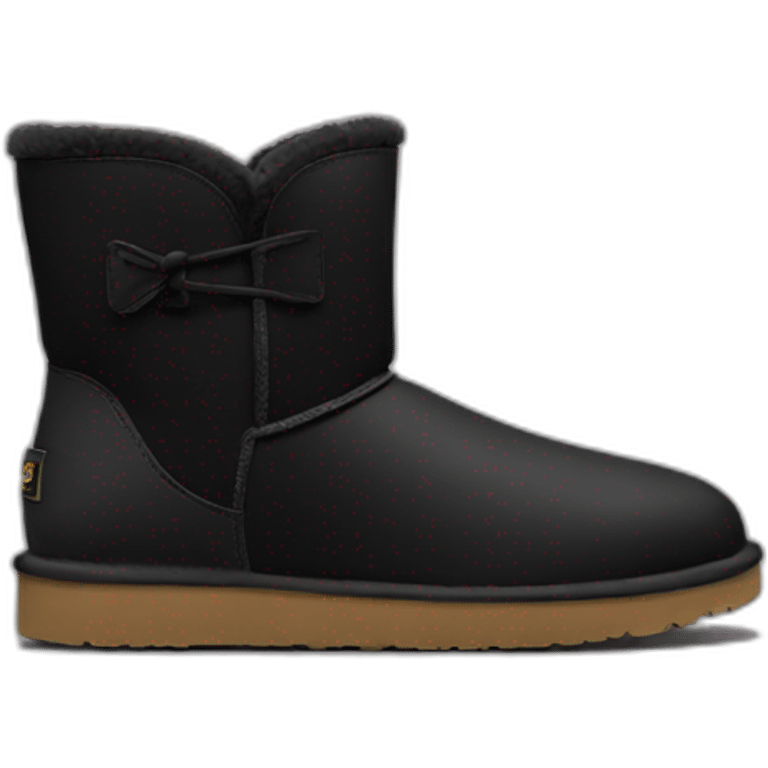 Black low ugg boots emoji