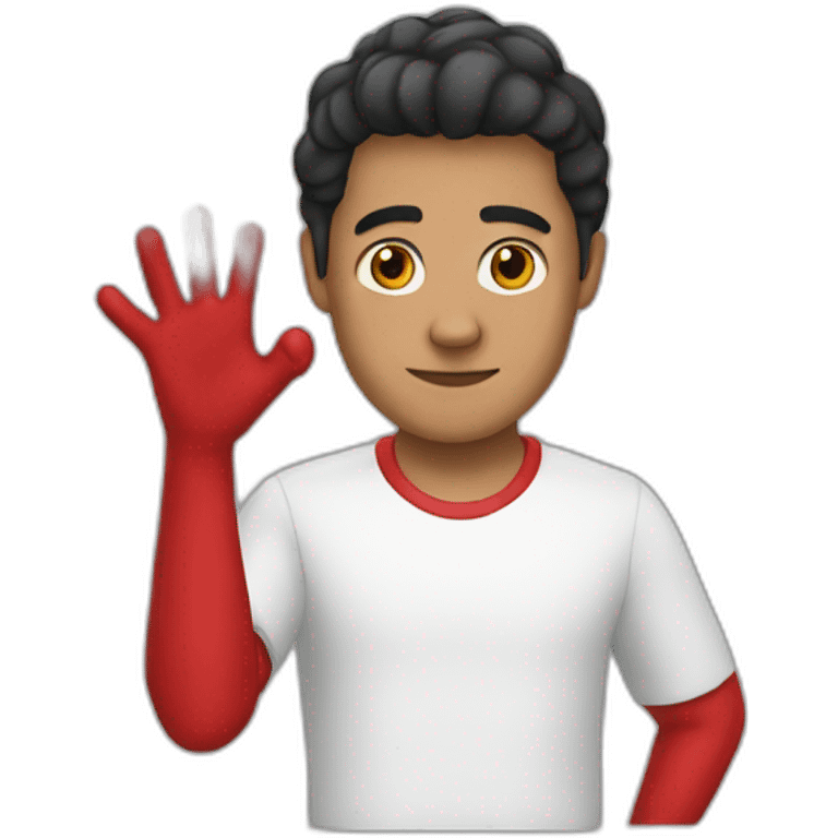 sanchez with red hands emoji