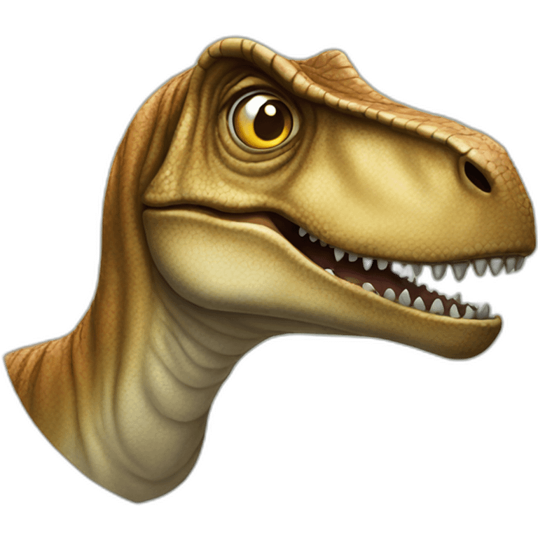 eye rolling t-rex emoji