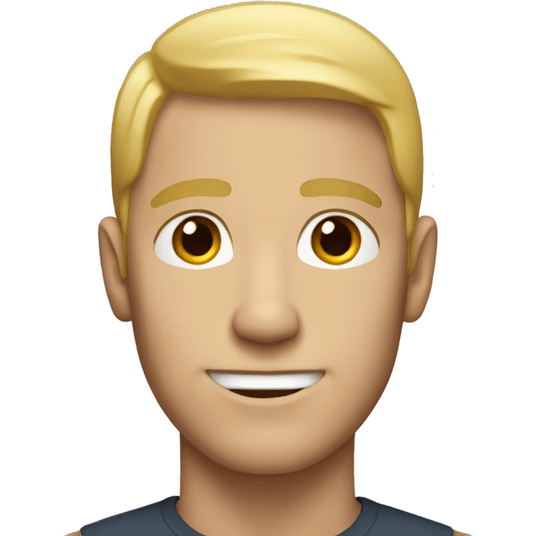 white man with a blond middle part  emoji