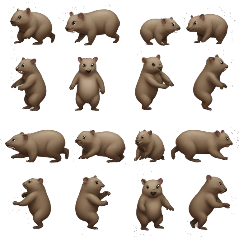 Work out wombats  emoji