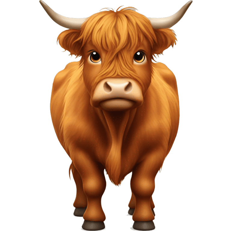 Fatty scottish highland cow emoji