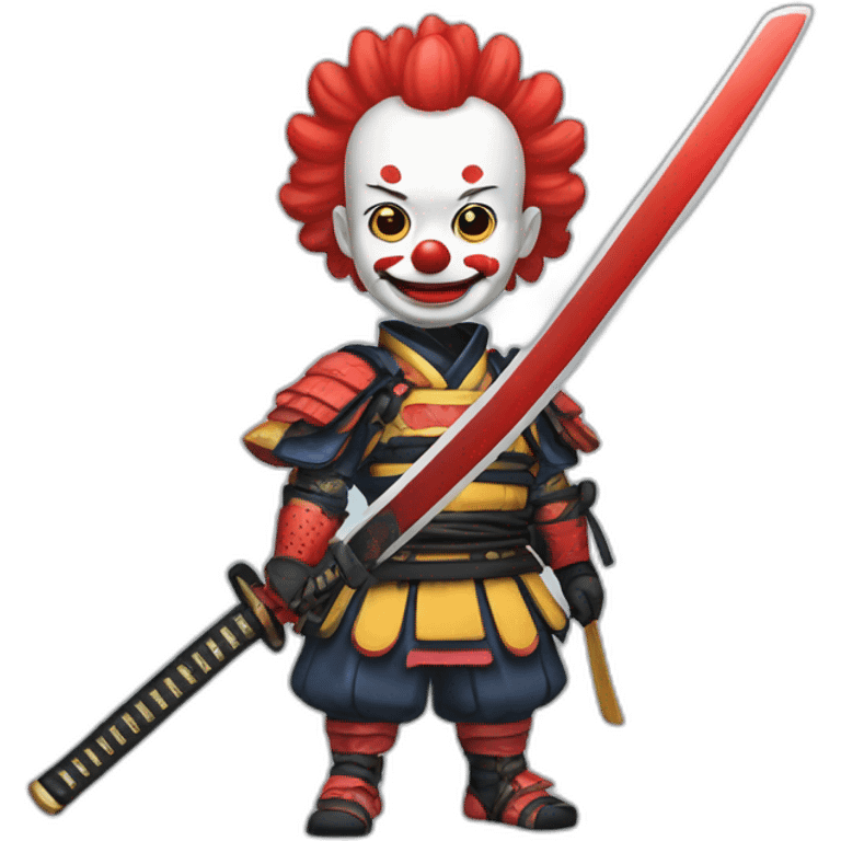 clown samurai japan katana emoji