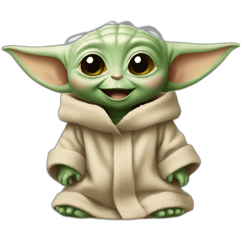 Baby yoda laughs emoji