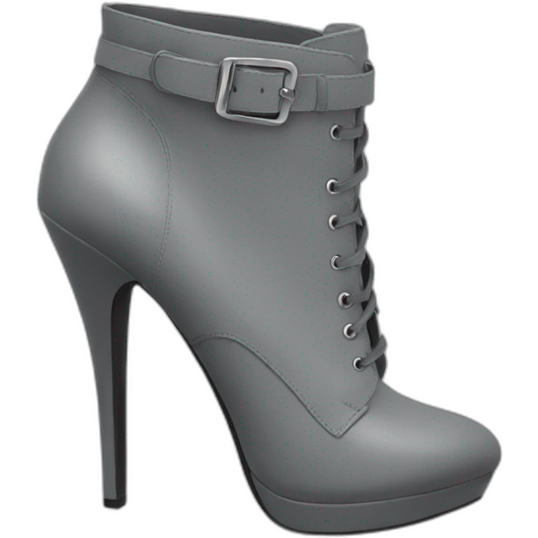 High grey boots heels emoji