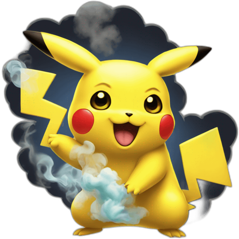 smoked high pikachu emoji