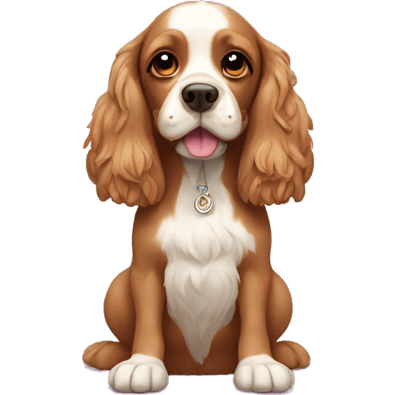 cocker spaniel doing yoga emoji