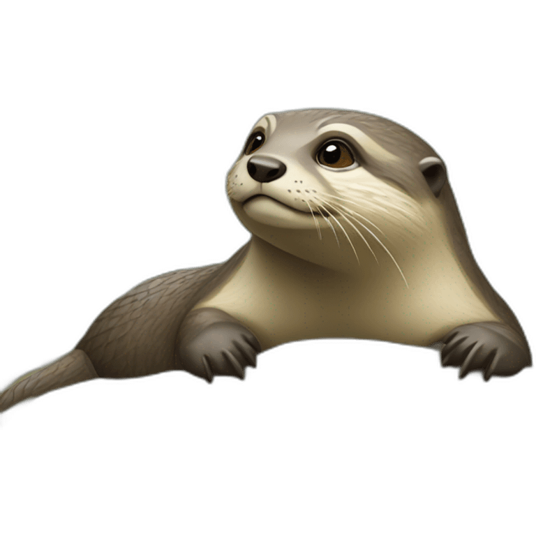 Loutre sur tortue emoji