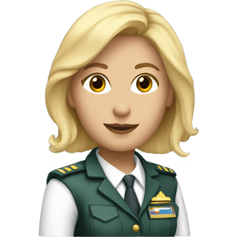 Blonde woman in pilot uniform emoji