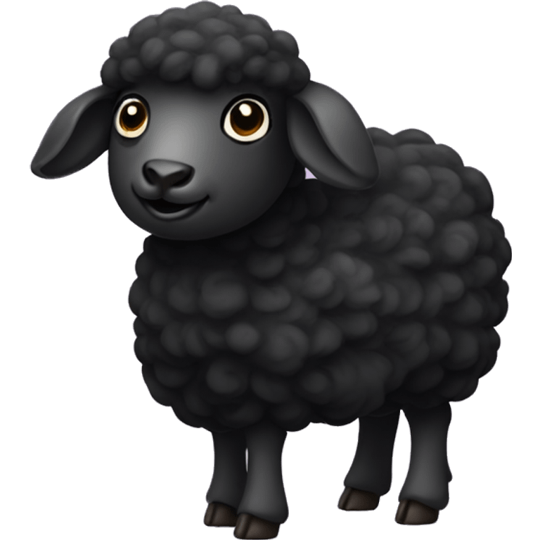 Little sweet black sheep  emoji