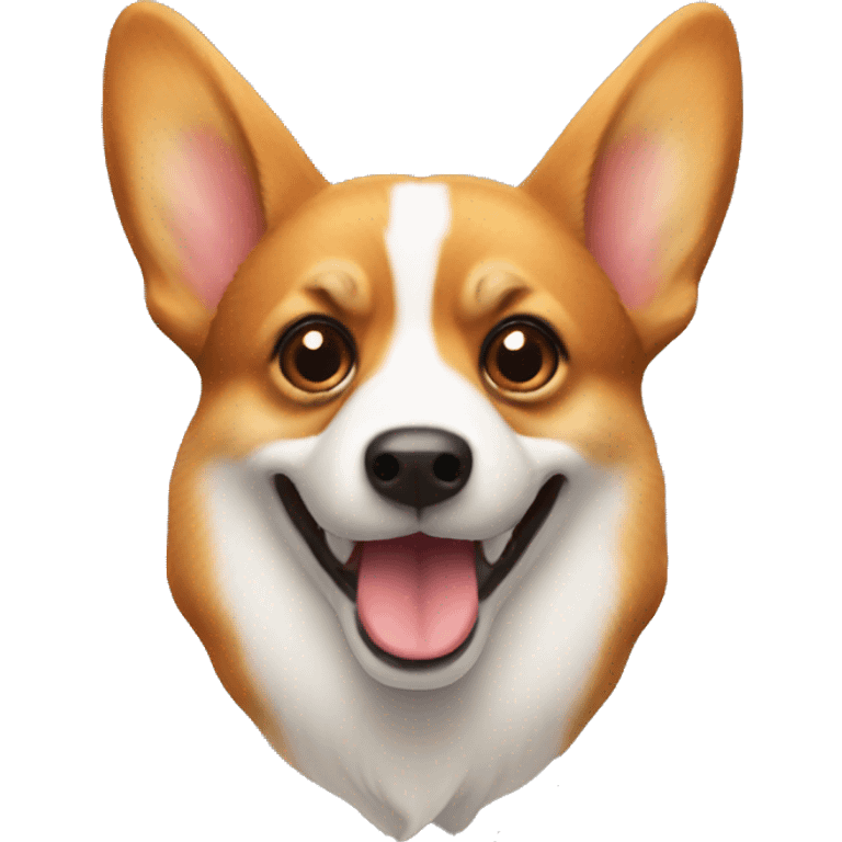 Corgi with devil horns emoji