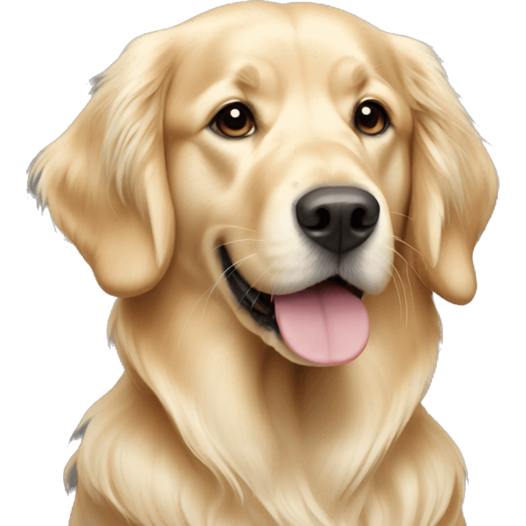 Golden retriever, English cream emoji