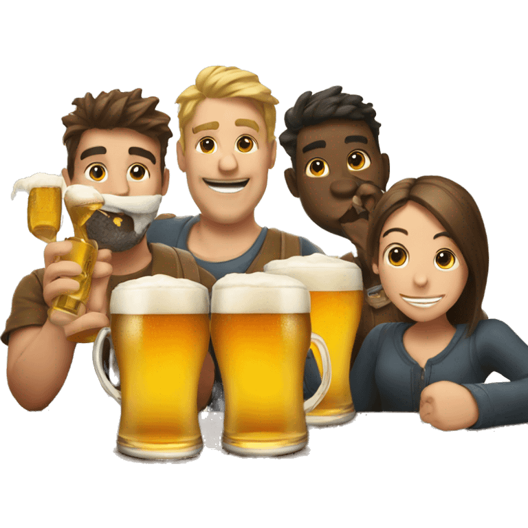 Beer with friends emoji