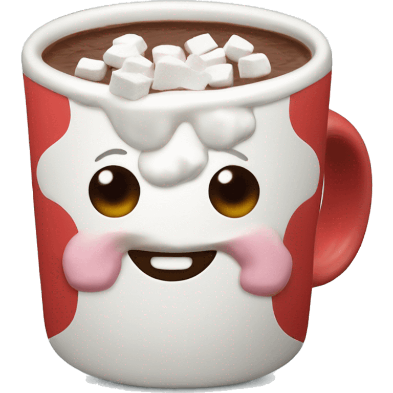 peppermint hot chocolate marshmallows cute mug emoji