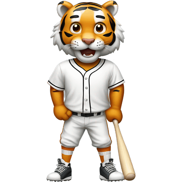 Tiger with baseball emoji