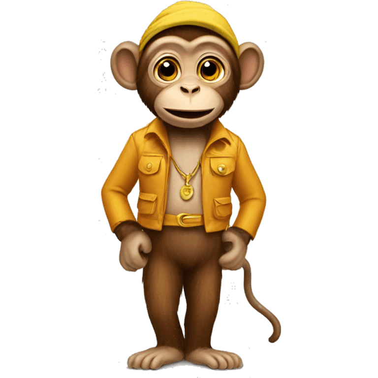 monkey with silly outfit  emoji