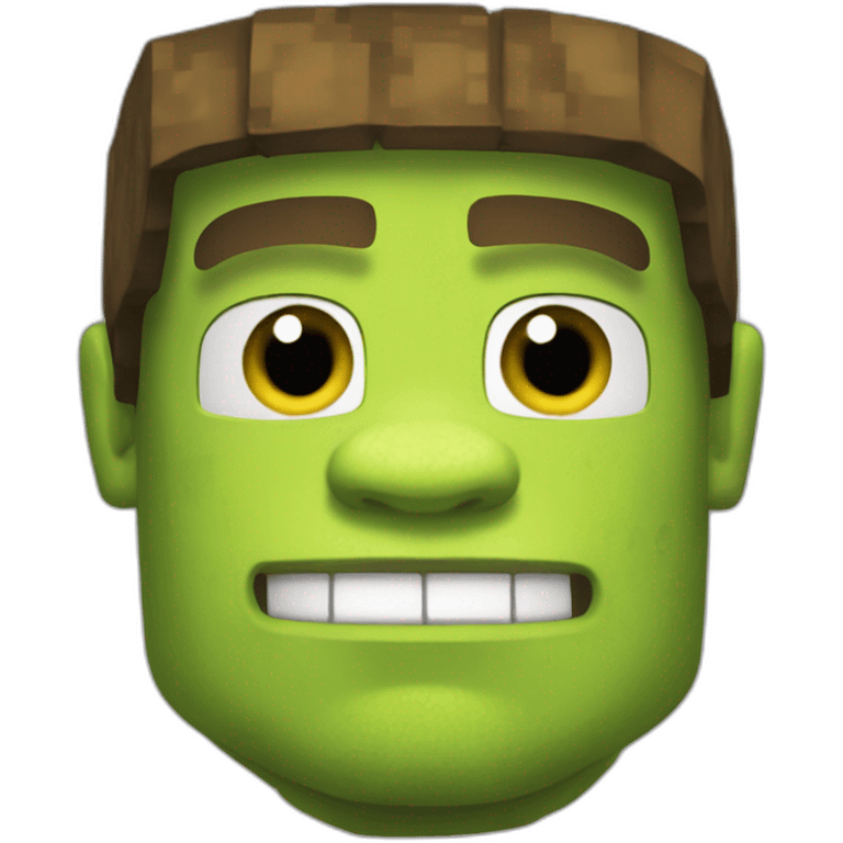 Shrek like minecraft emoji