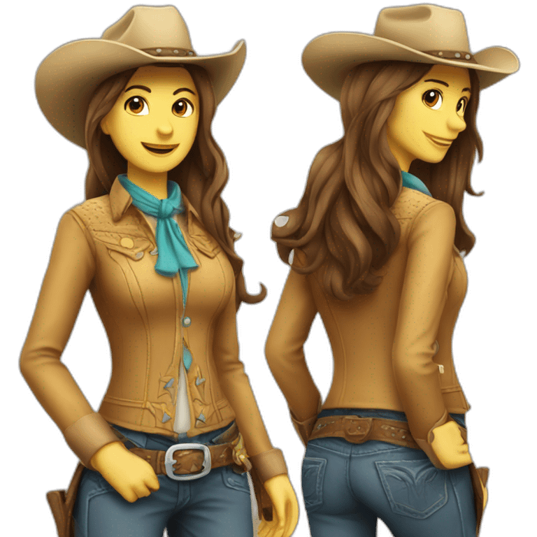 Cowgirl a cheval emoji