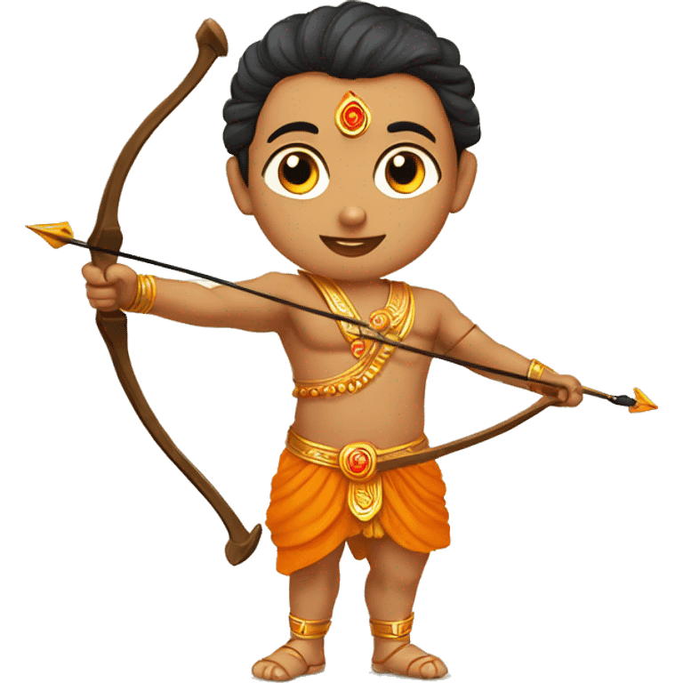 Young Shri ram ji with bow and arrow emoji