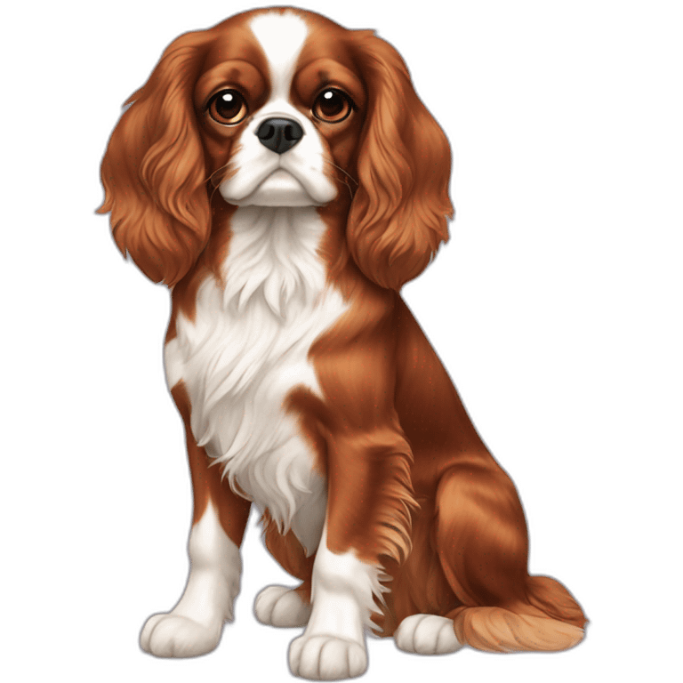 cavalier king Charles spaniel full brown emoji