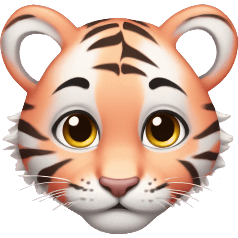 Pink baby tiger emoji