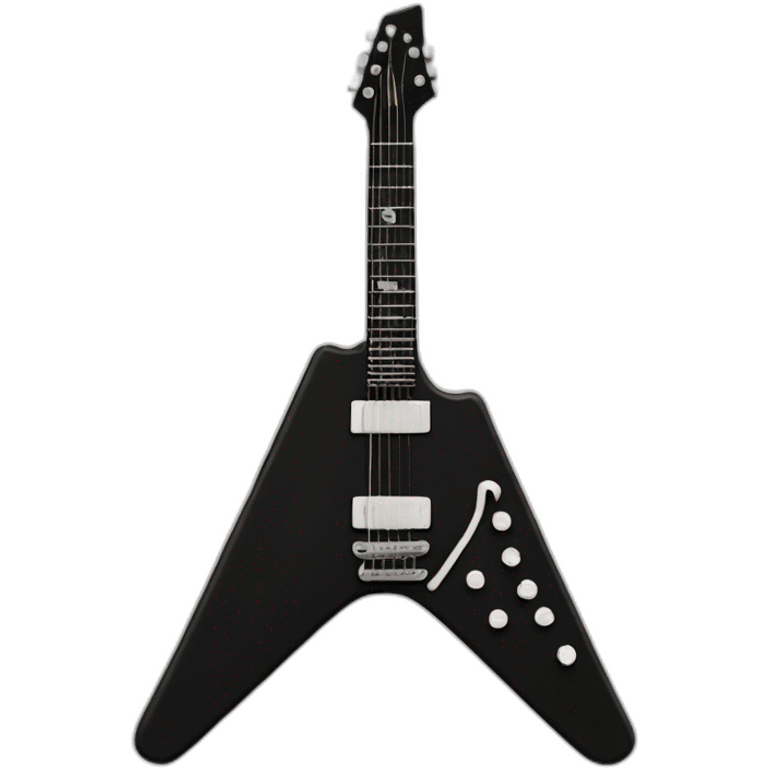 black flying v guitar emoji