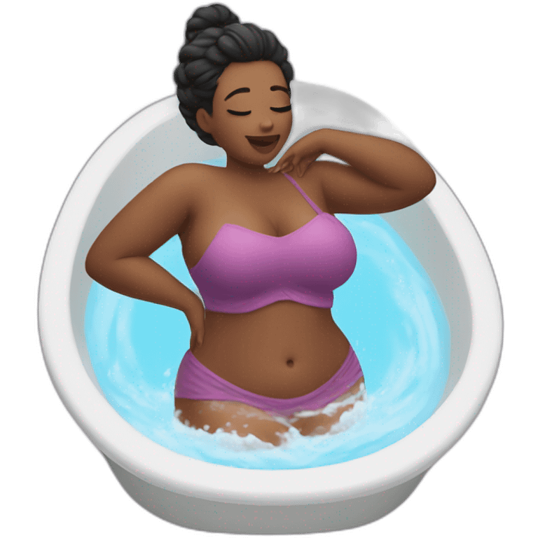 Thicc Woman bathing emoji