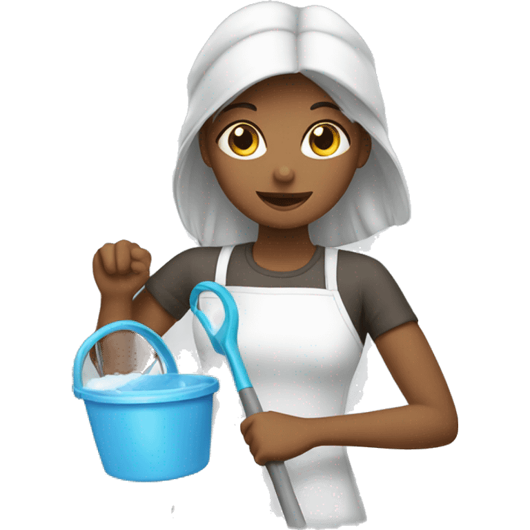 Girl cleaning emoji