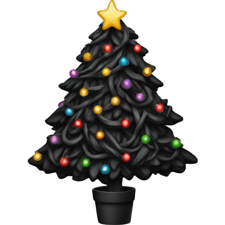 Black Christmas Tree emoji