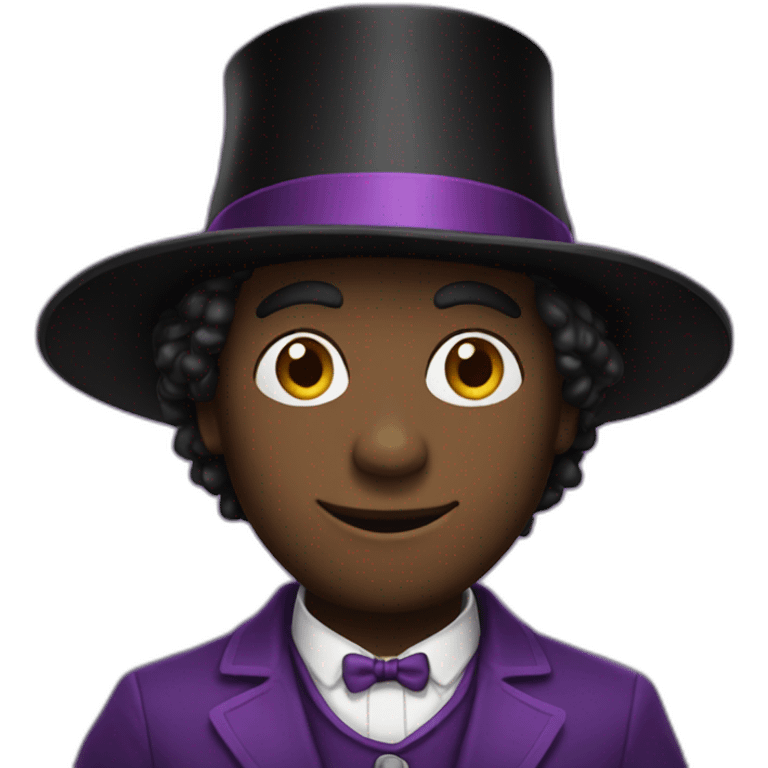 black wonka hat emoji